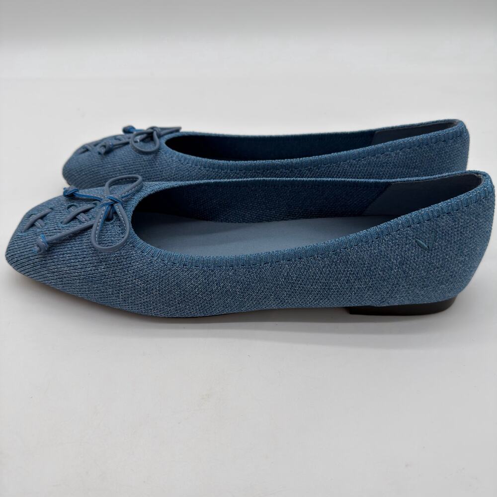 Vivaia Elvira Old Money Washable Breathable Square Flat Slate Blue Loafers 7.5 - Picture 7 of 9